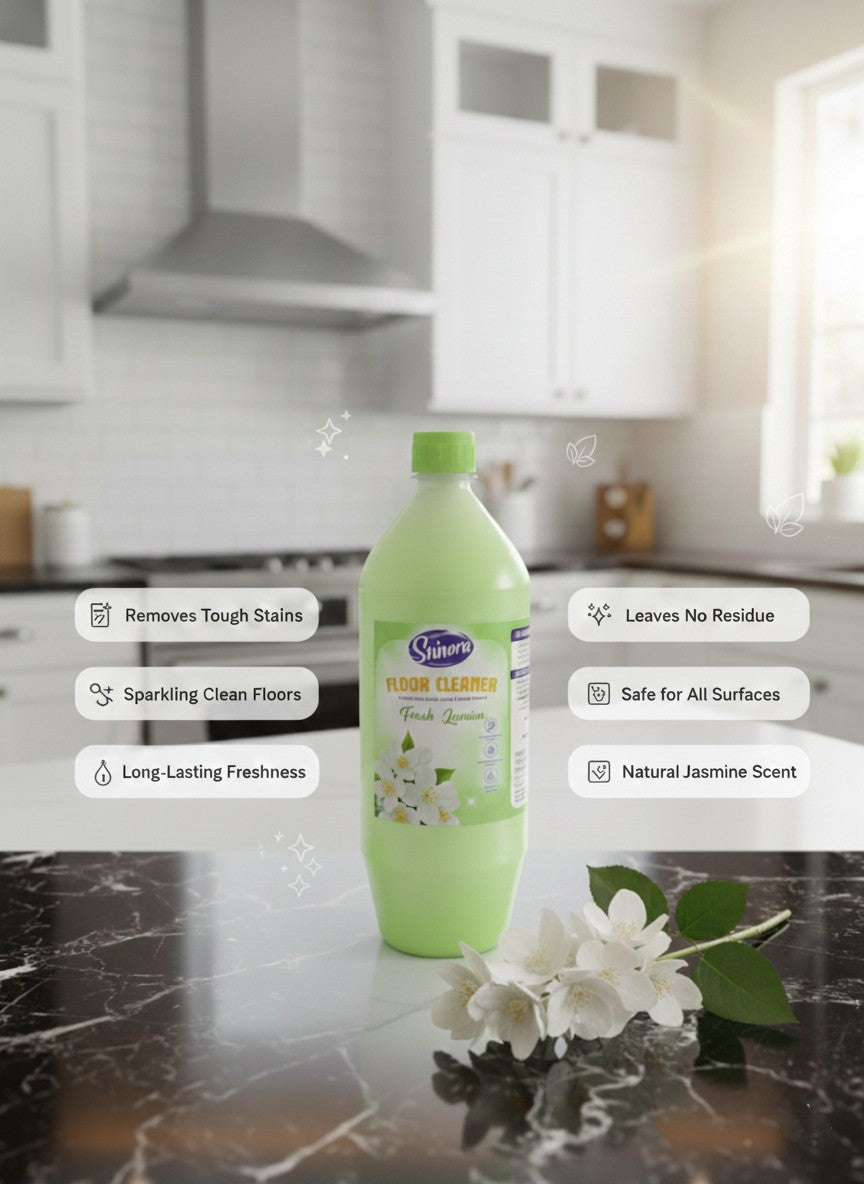 ShinyDaze™ Jasmine Floor Cleaner Liquid 1 Litre | Premium Floor Safai Liquid for Home, Office & Shops | Sparkling Shine & Fresh Aroma | Pack of 4