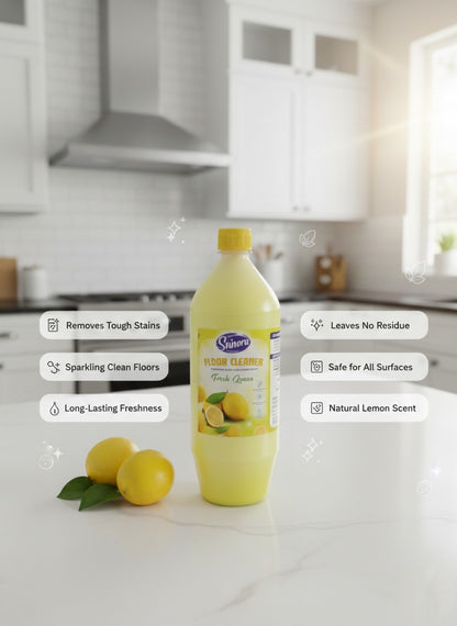 ShinyDaze™ Lemon Fragrance Floor Cleaner Liquid 1 Litre | Premium Floor Safai Liquid for Home, Office & Shops | Sparkling Shine & Fresh Aroma |Pack of 4