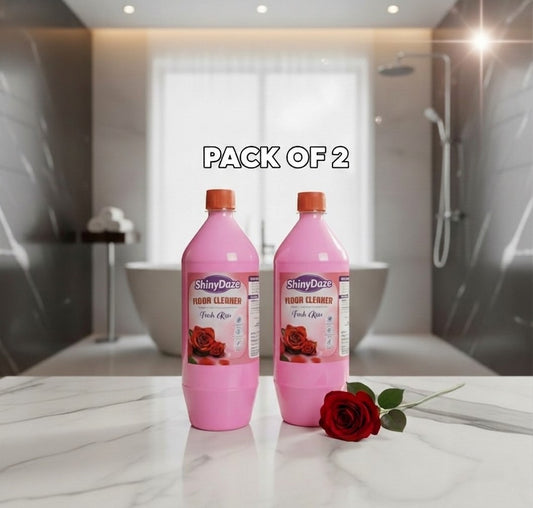 ShinyDaze™ Brand Rose Floor Cleaner Liquid 1 Litre Each | Home, Office & Shop Floor Cleaning Liquid | Fresh Aroma | Pack of 2