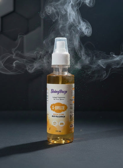 ShinyDaze™ S-Brute Room & Car Air Freshener Spray | PACK OF 2 | 200 ML x 2 | WITHOUT GAS | Long Lasting Freshener | Room, Office, Car