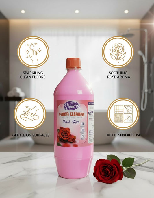 ShinyDaze™ Fresh Rose Floor Cleaner 1 Ltr | Premium Liquid Floor Cleaner for Home, Office & Shops | Sparkling Shine & Fresh Aroma | Pack of 1