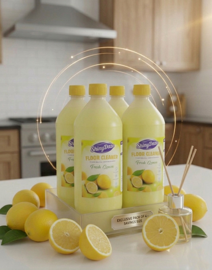 ShinyDaze™ Lemon Fragrance Floor Cleaner Liquid 1 Litre | Premium Floor Safai Liquid for Home, Office & Shops | Sparkling Shine & Fresh Aroma |Pack of 4